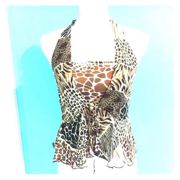 Moschino cheapAnd chic Tops - Moschino cheapAndchic Two Piece Animal Print Top